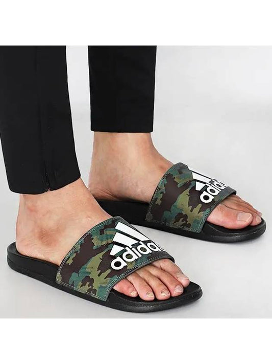 Adilette Comfort Slippers Core Black - ADIDAS - BALAAN.