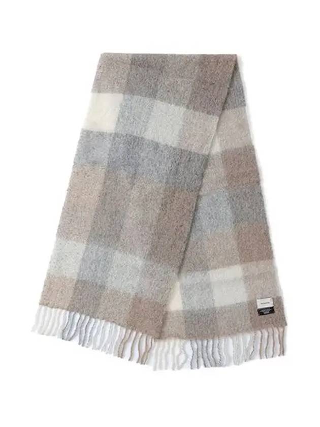 Fresia Check Mohair Fringe Muffler - HOLZWEILER - BALAAN 3