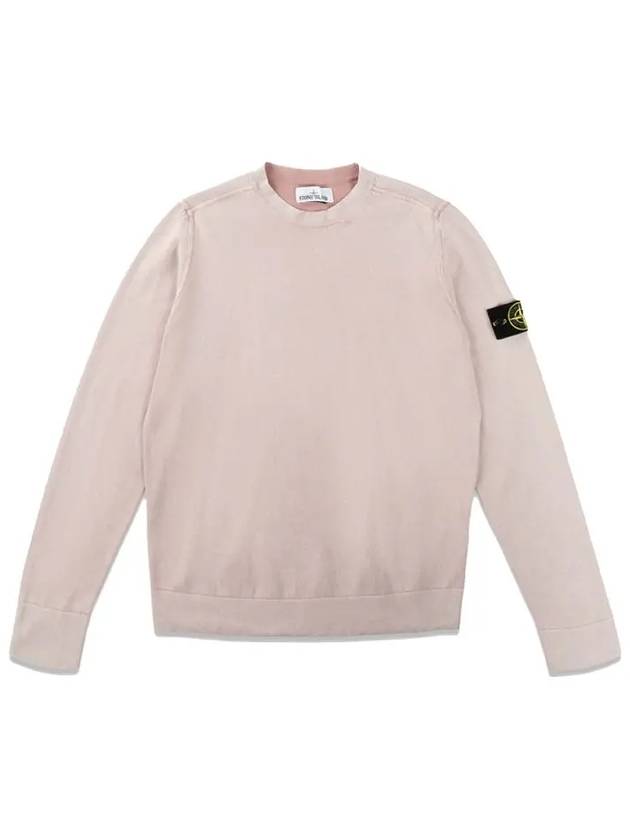 Wappen Patch Cotton Knit Top Rose Quartz - STONE ISLAND - BALAAN 3