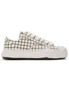 Hank Grid Pattern Low Top Sneakers White - MAISON MIHARA YASUHIRO - BALAAN 1