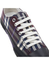 Vintage Check Canvas Low-Top Sneakers Deep Maroon - BURBERRY - BALAAN 9