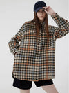 middle length shirt coat orange check - VOYONN - BALAAN 6