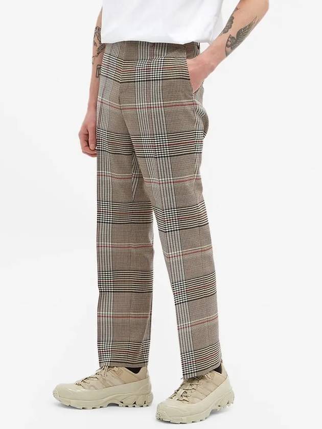 Tartan Check Tailored Straight Pants Beige - BURBERRY - BALAAN 4