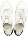 Court Classic SL 06 Leather Low Top Sneakers White - SAINT LAURENT - BALAAN 3