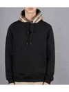 Check Hood Cotton Hoodie Black - BURBERRY - BALAAN 2