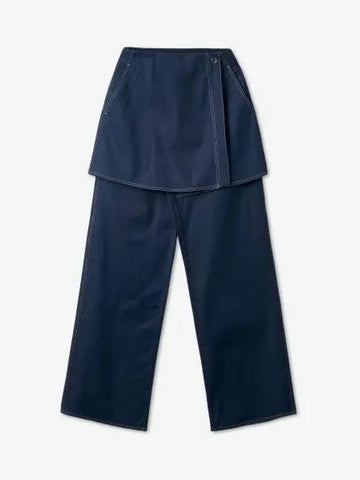 Skirt Layered Straight Pants Blue - SUNNEI - BALAAN 1