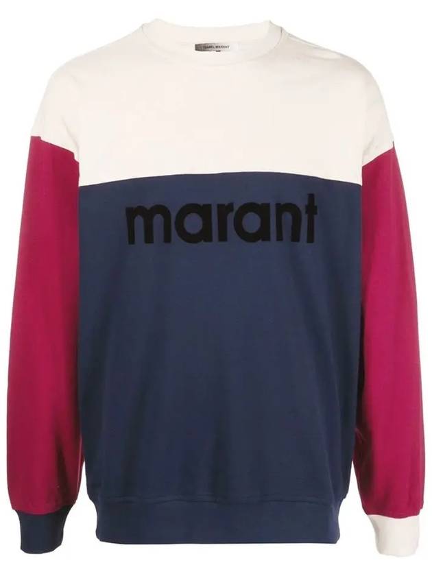 Afton Logo Cotton Sweatshirt Navy - ISABEL MARANT - BALAAN 2