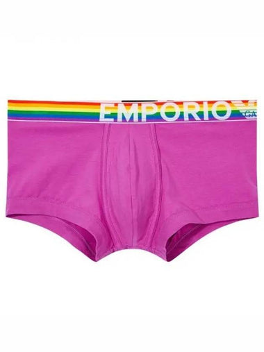 UNDERWEAR Men s Rainbow Logo Band Drawn Purple 271475 - EMPORIO ARMANI - BALAAN 1