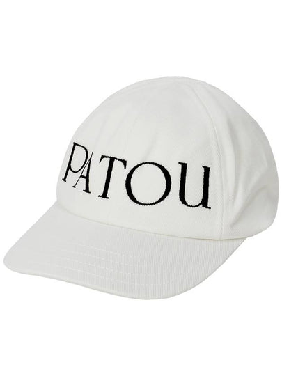 Embroidered Logo Cotton Ball Cap White - PATOU - BALAAN 2