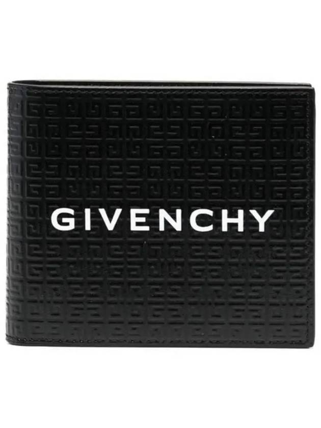 4G Calfskin Leather Half Wallet Black - GIVENCHY - BALAAN 3