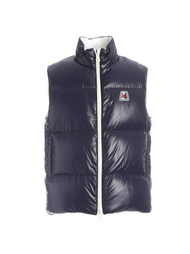 Logo Patch Padded Vest Navy - MONCLER - BALAAN 1