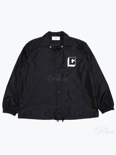 Lightweight Nylon Coach Jacket Black - CELINE - BALAAN 2