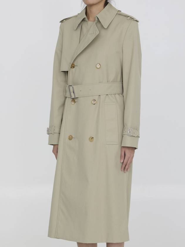 Cotton Blend Trench Coat Ivory - BURBERRY - BALAAN 3