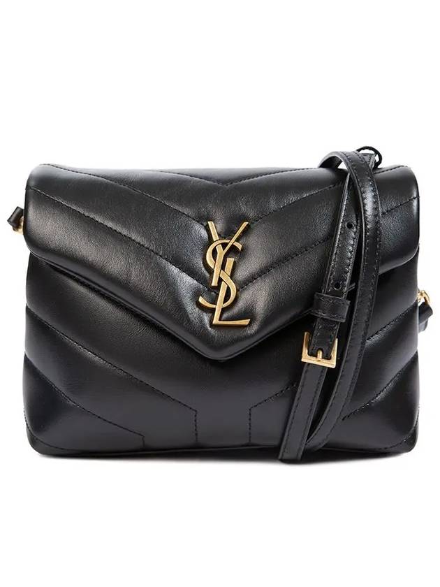 Loulou Toy Matelasse Shoulder Bag Black - SAINT LAURENT - BALAAN 2