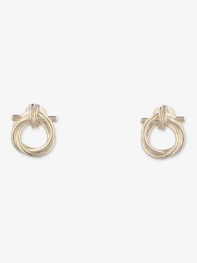 Twisted Gancini Earrings Gold - SALVATORE FERRAGAMO - BALAAN 2