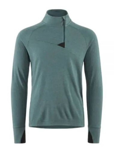 Huge Half Zip Long Sleeve T-shirt Forest Green - KLATTERMUSEN - BALAAN 1