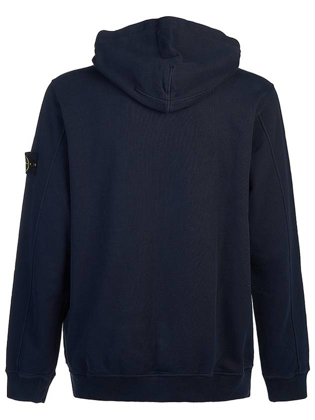 Wappen Patch Cotton Fleece Zip Up Hoodie Navy - STONE ISLAND - BALAAN 4