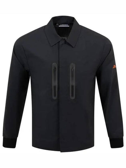 Pirro Rib Cuff Golf Long Sleeve Shirt Black - J.LINDEBERG - BALAAN 2