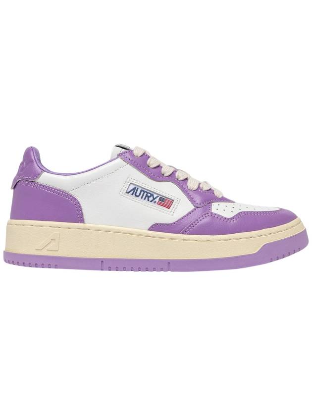 Men's Medalist Leather Low Top Sneakers Purple - AUTRY - BALAAN 2