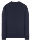 Wappen Cotton Sweatshirt Black Navy 761563051 Brushed - STONE ISLAND - BALAAN 5