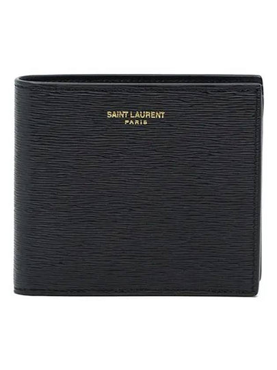 East West Leather Half Wallet Black - SAINT LAURENT - BALAAN 2