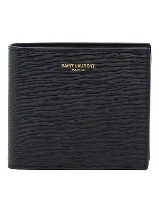 East West Leather Half Wallet Black - SAINT LAURENT - BALAAN 2