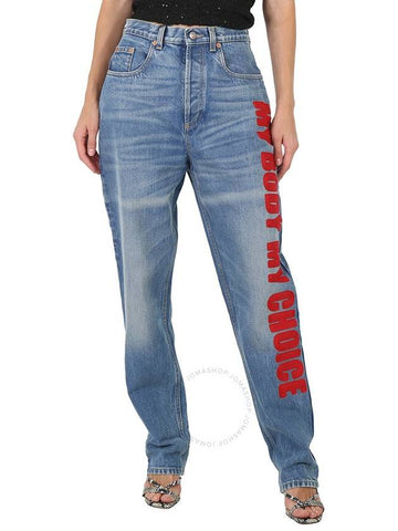 Gucci My Body My Choice Straight Leg Jeans, Waist Size 24" - GUCCI - BALAAN 1