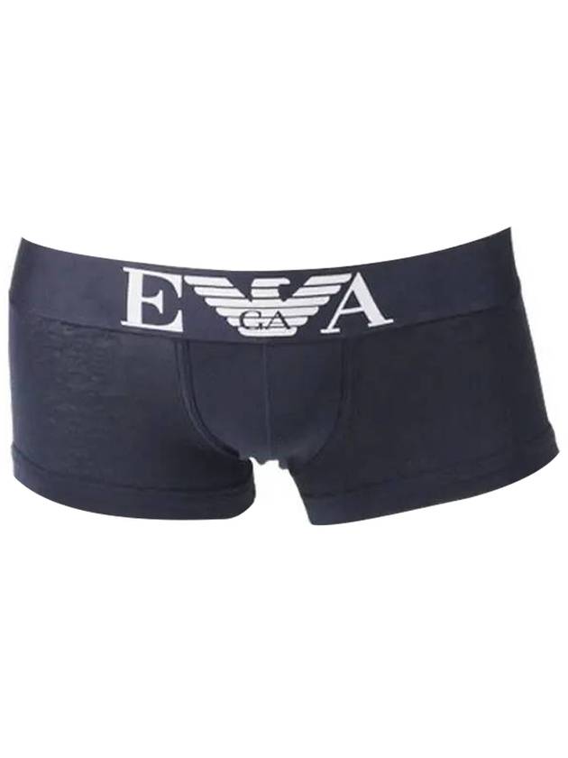 Logo Cotton Briefs Navy - EMPORIO ARMANI - BALAAN 1