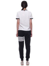 Asymmetric Hem Short Sleeve T-Shirt White - THOM BROWNE - BALAAN 6