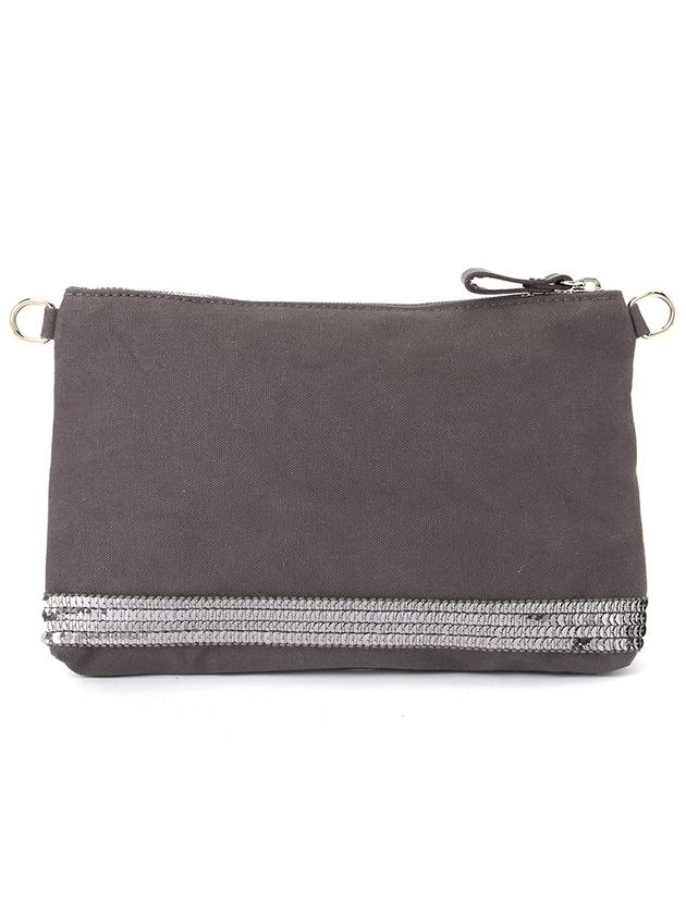 Women's Zipper Clutch Bag Anthracite - VANESSA BRUNO - BALAAN 4