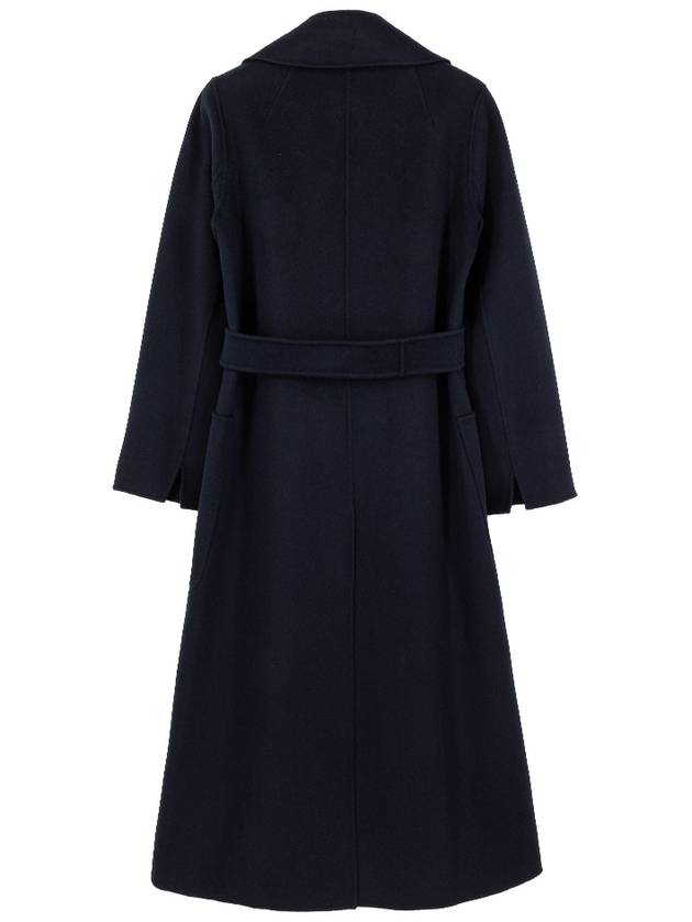 Paolor wool robe single coat navy - MAX MARA - BALAAN 6