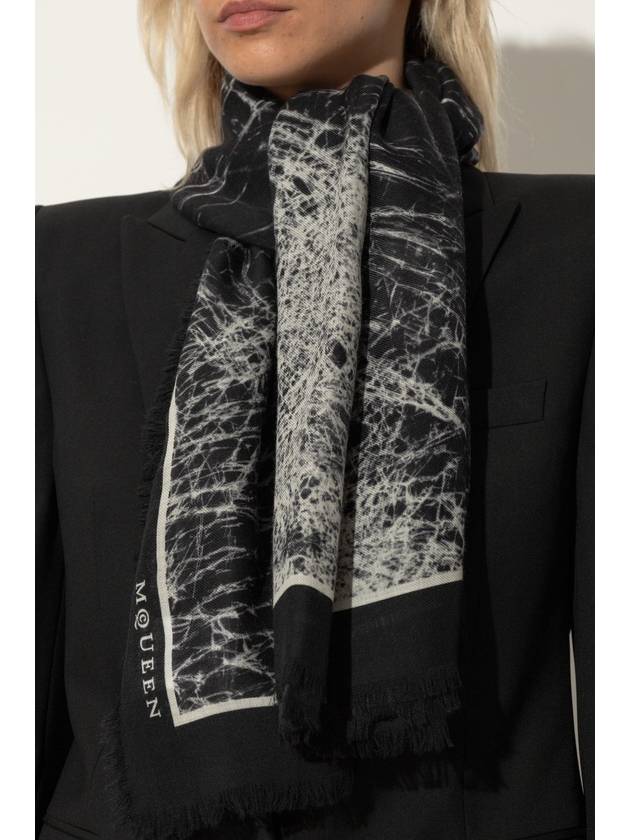 Alexander McQueen Wool Scarf, Women's, Black - ALEXANDER MCQUEEN - BALAAN 2