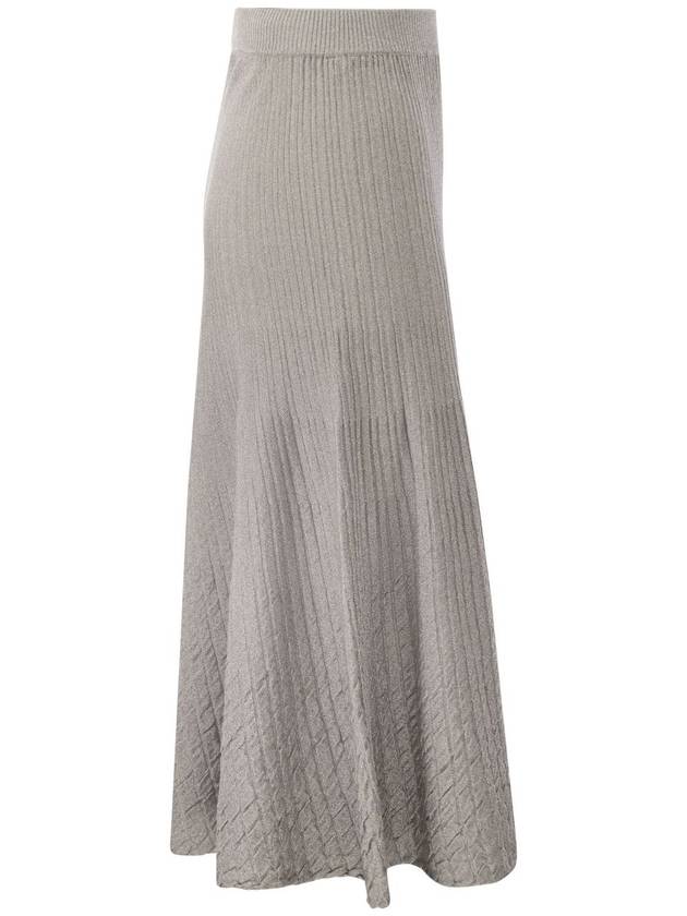 Metallised viscose midi skirt - ELISABETTA FRANCHI - BALAAN 3