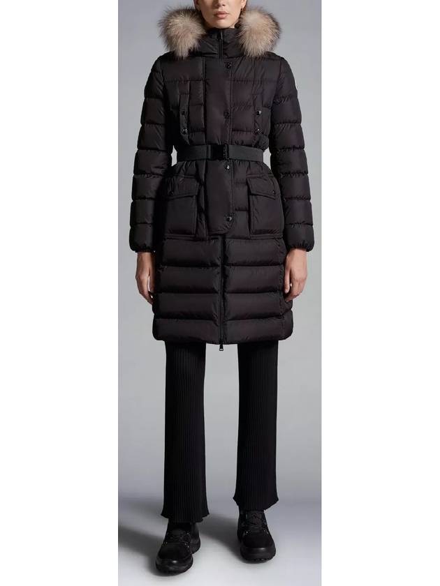 Khloe Long Down Jacket Black - MONCLER - BALAAN 3