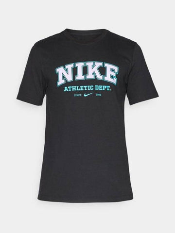 Logo Crew Neck Short Sleeve T-Shirt Black - NIKE - BALAAN 1