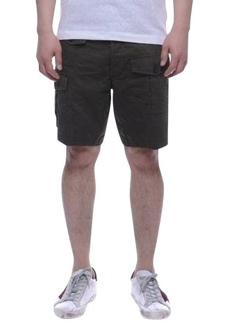 Men's Cotton Cargo Shorts Khaki - DSQUARED2 - BALAAN 1