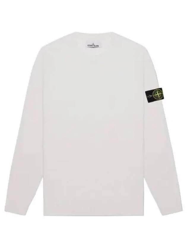 Light Wool Crewneck Knit Top White - STONE ISLAND - BALAAN 2