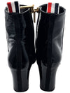 Black Soft Patent Leather Mid Ankle Boots N - THOM BROWNE - BALAAN 6