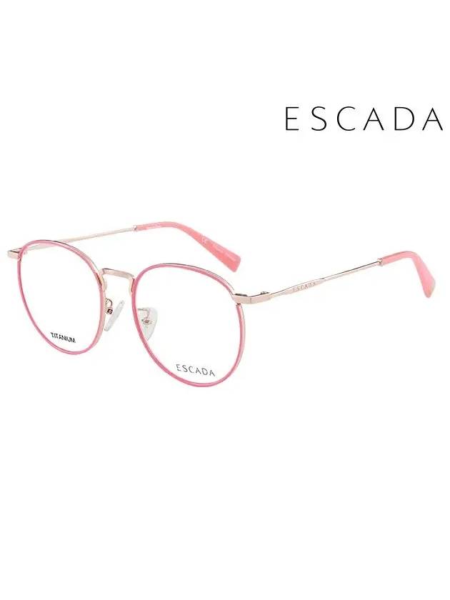 Glasses Frame VES968F 0D03 Round Titanium Men Women - ESCADA - BALAAN 2