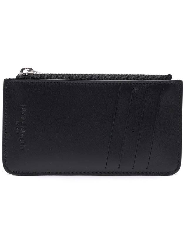 Two-Tone Zipper Card Wallet Black Beige - MAISON MARGIELA - BALAAN 5