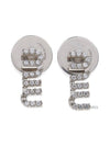 Metal Crystal Earrings Silver - MIU MIU - BALAAN 11