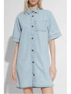 Lopez Denim Short Dress Light Blue - A.P.C. - BALAAN 4