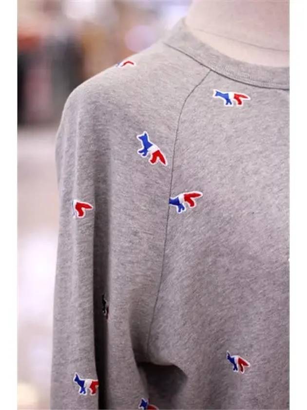 FOX embroidered sweatshirt GRAY - MAISON KITSUNE - BALAAN 4