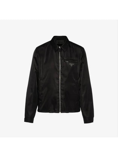 Re-Nylon Zip Up Gabardine Blouson Jacket Black - PRADA - BALAAN 2