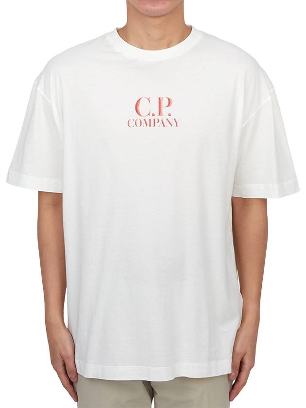 Logo Short Sleeve T-Shirt White - CP COMPANY - BALAAN 2