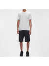 Logo Print Short Sleeve T-Shirt White - CP COMPANY - BALAAN 3