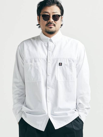 W&P Denim Long Sleeve Shirt White - BOOVOOM - BALAAN 2