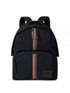 Rainbow Stripe Logo Patch Backpack Black - PAUL SMITH - BALAAN 2