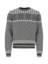 Snowflake Fair Isle Wool Knit Top Grey - THOM BROWNE - BALAAN 2