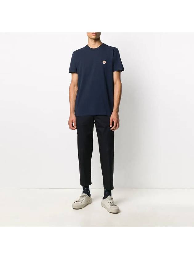 Fox Head Patch Classic Short Sleeve T-Shirt Navy - MAISON KITSUNE - BALAAN 5